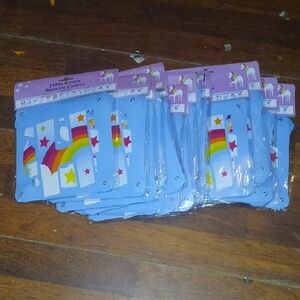 Rainbow and Star Letter Banner